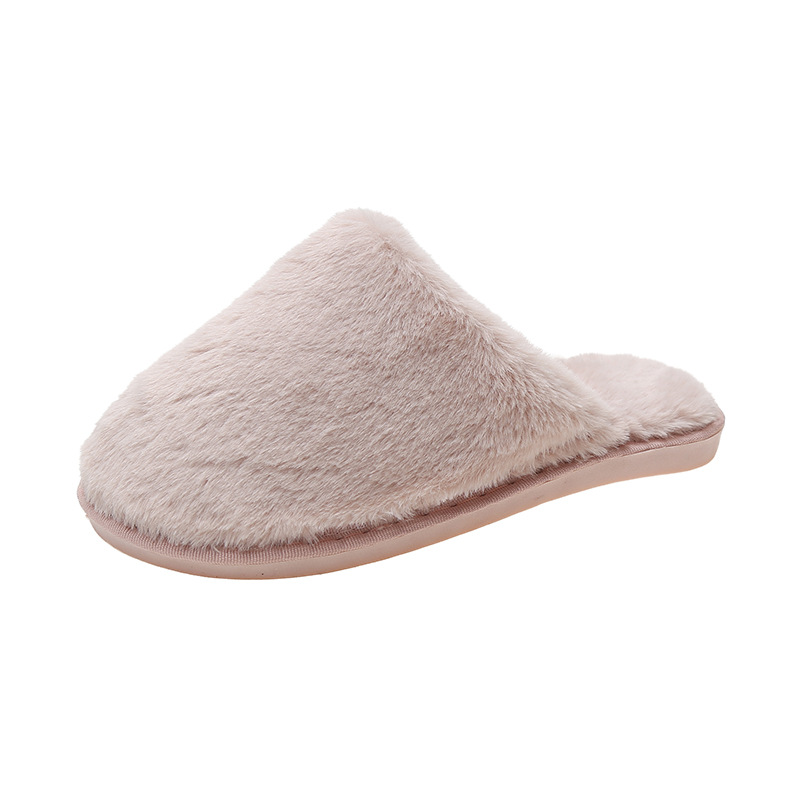 Zachte pluche pantoffels van imitatiebont voor dames 5