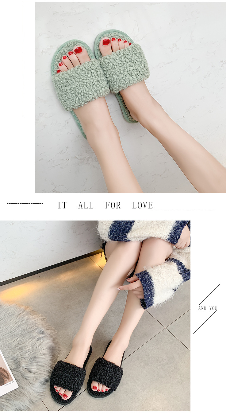 Dames slippers van pluizig teddyfleece