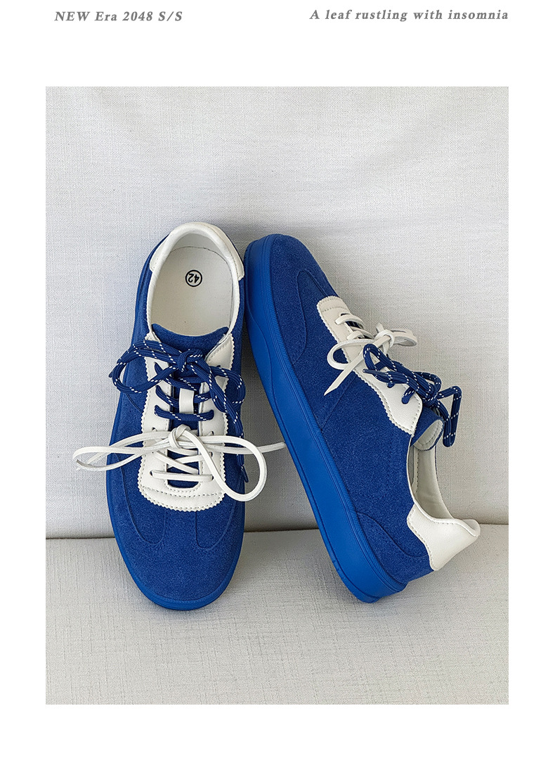 Men's Retro Suede Casual Sneakers with Double Laces