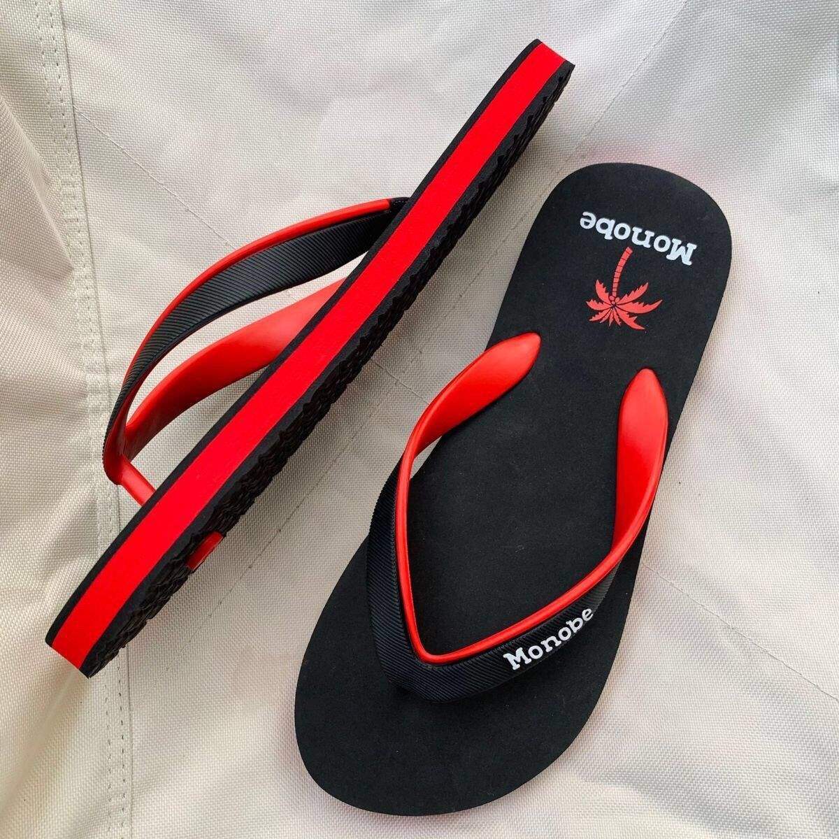 Unisex-Strand-Flip-Flops mit Palmenmuster
