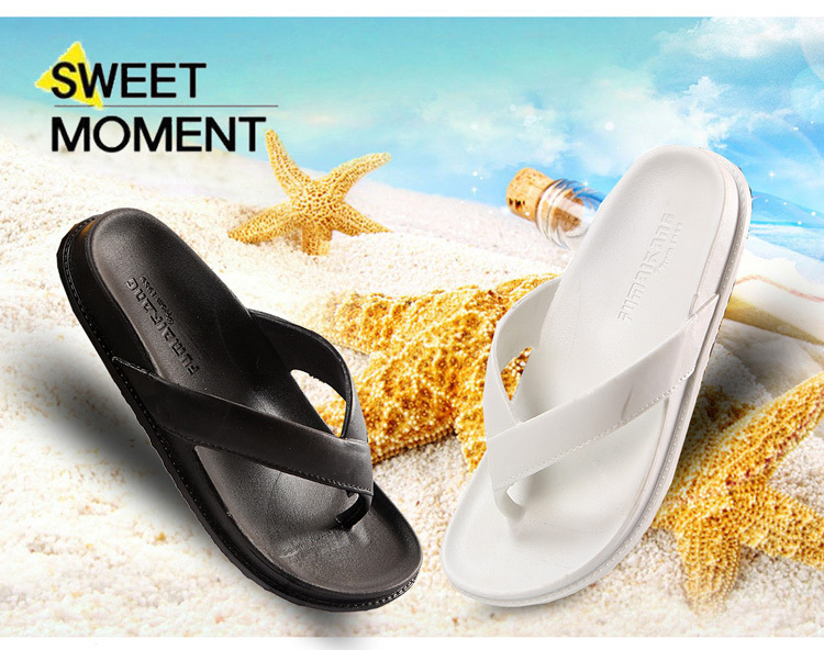 Unisex Flat Leather Thong Sandals
