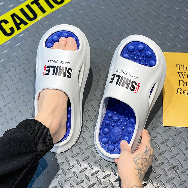 Unisex Thick Sole Massage Slippers Open Toe Slides 3