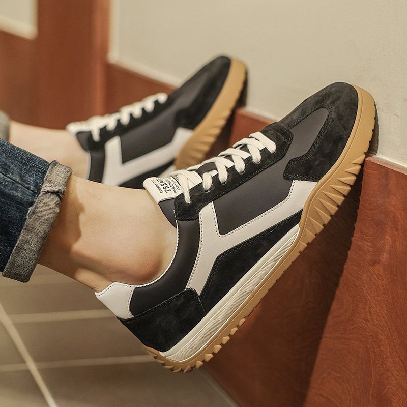 Retro-Sneaker für Herren mit niedrigem Schaft, Wildledereinsätzen und Gummisohle 3