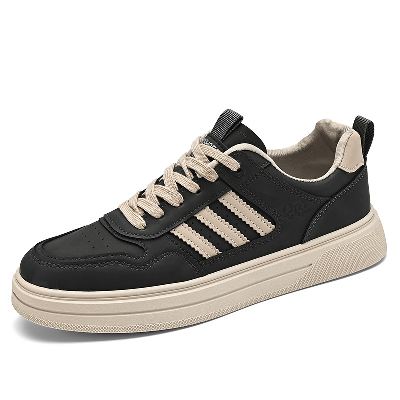 Men's Retro Casual Sneakers with Contrast Stripes