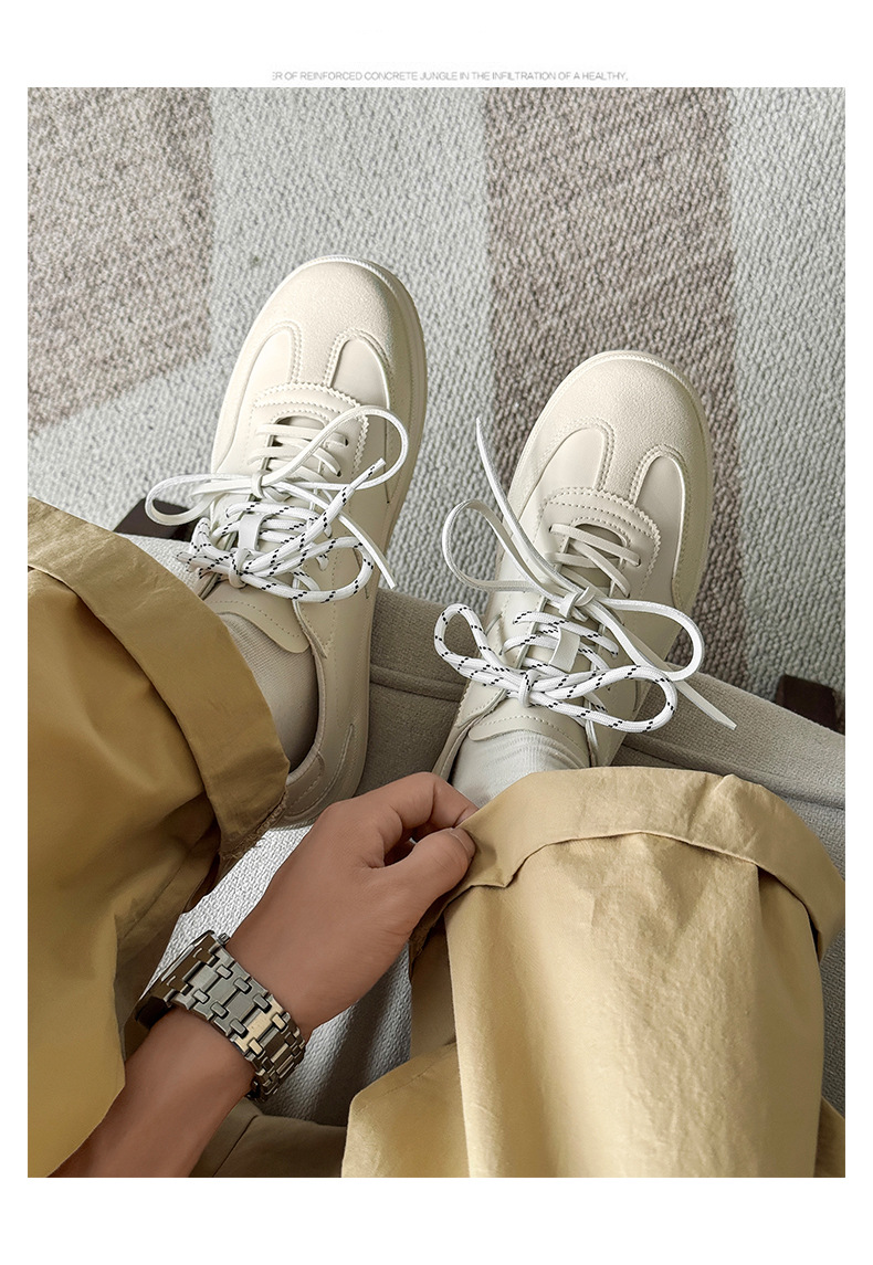 Men's Retro Suede Casual Sneakers with Double Laces