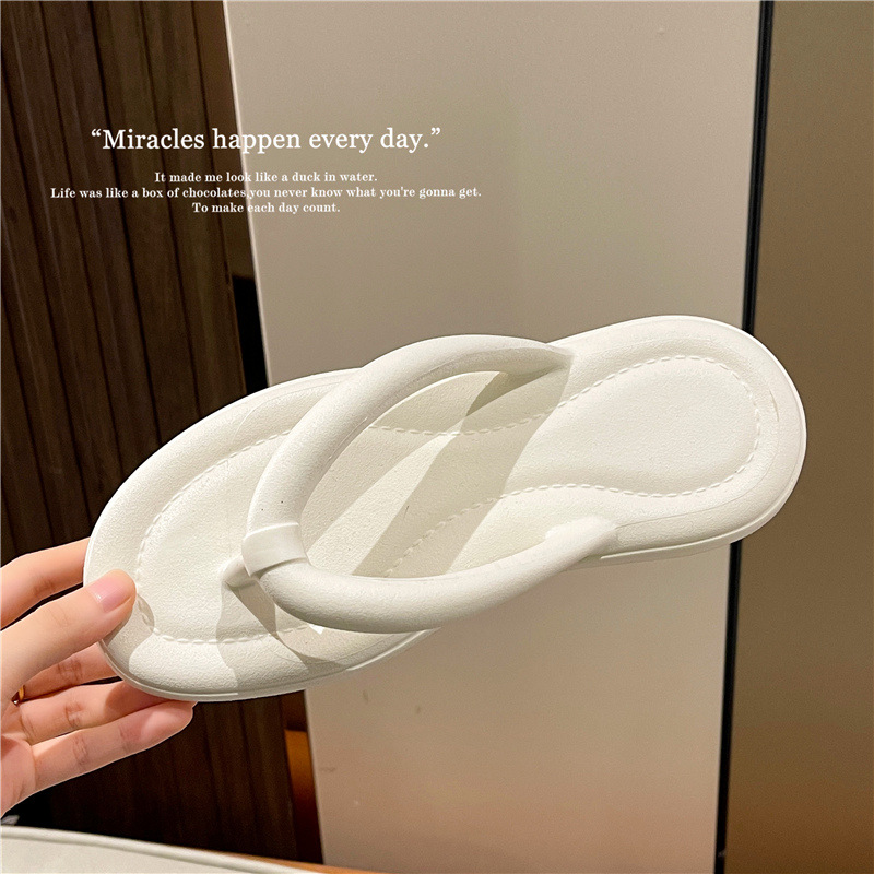 Women's Puffy Strap Flip Flops Minimalist Flat Sandals