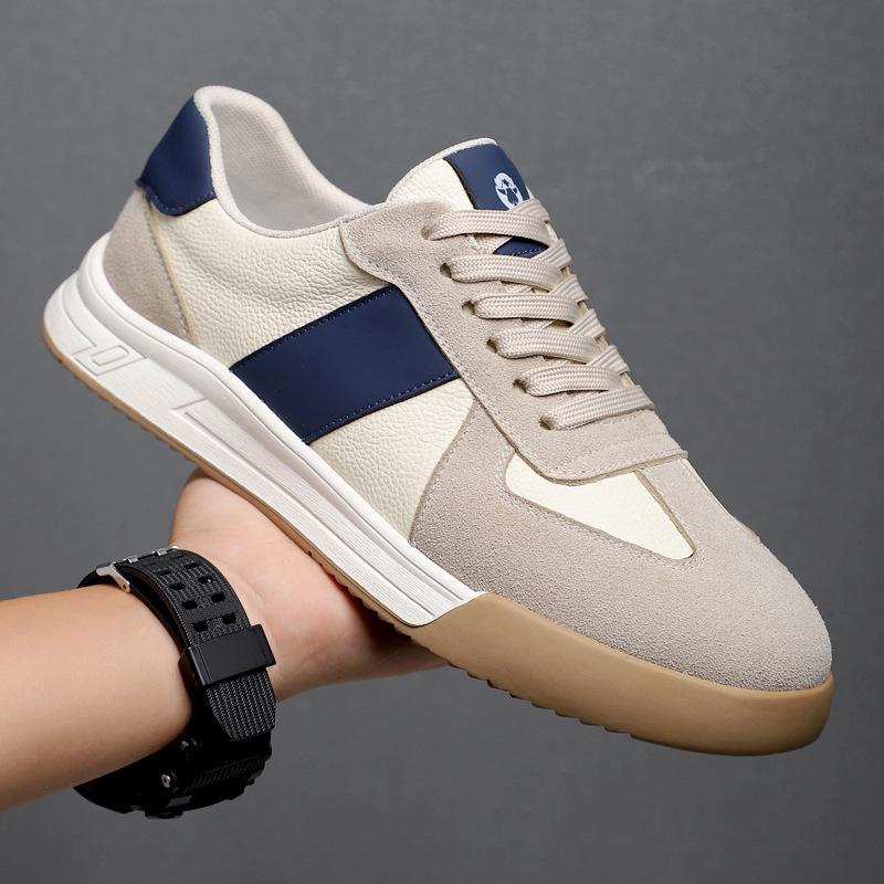 Men's Color-Block Casual Sneakers with Suede Panels 2