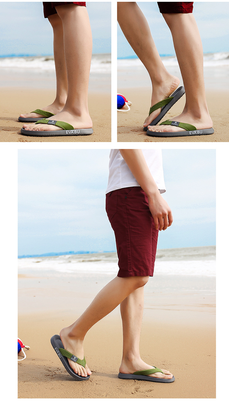 Men's Lightweight Beach Flip Flops Sporty Thong Sandals