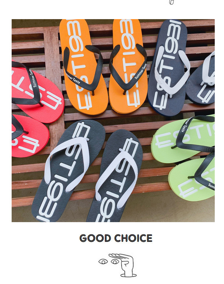 Unisex Summer Beach Flip Flops with Graphic Print