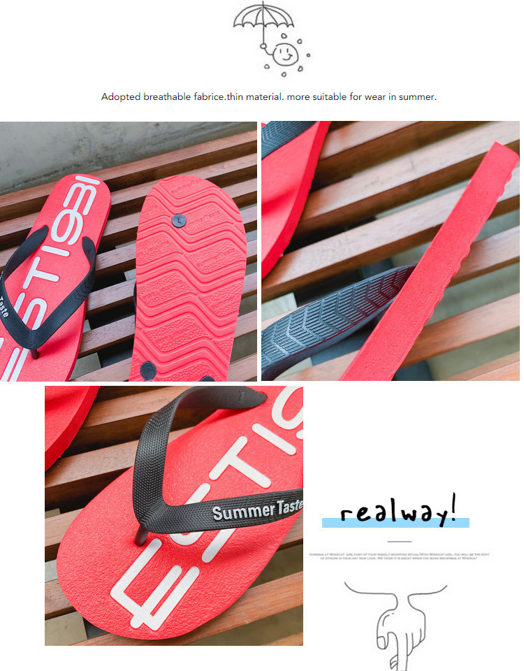 Unisex Summer Beach Flip Flops with Graphic Print