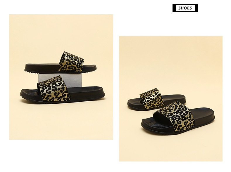 Damen-Slipper mit Leopardenmuster