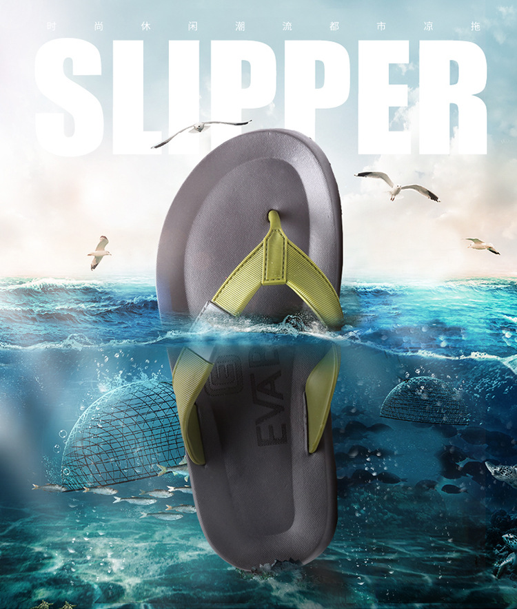 Men's Lightweight Beach Flip Flops Sporty Thong Sandals