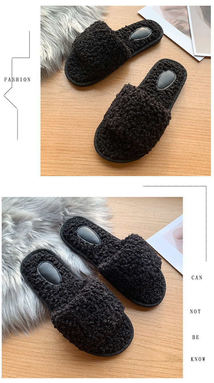 Dames slippers van pluizig teddyfleece