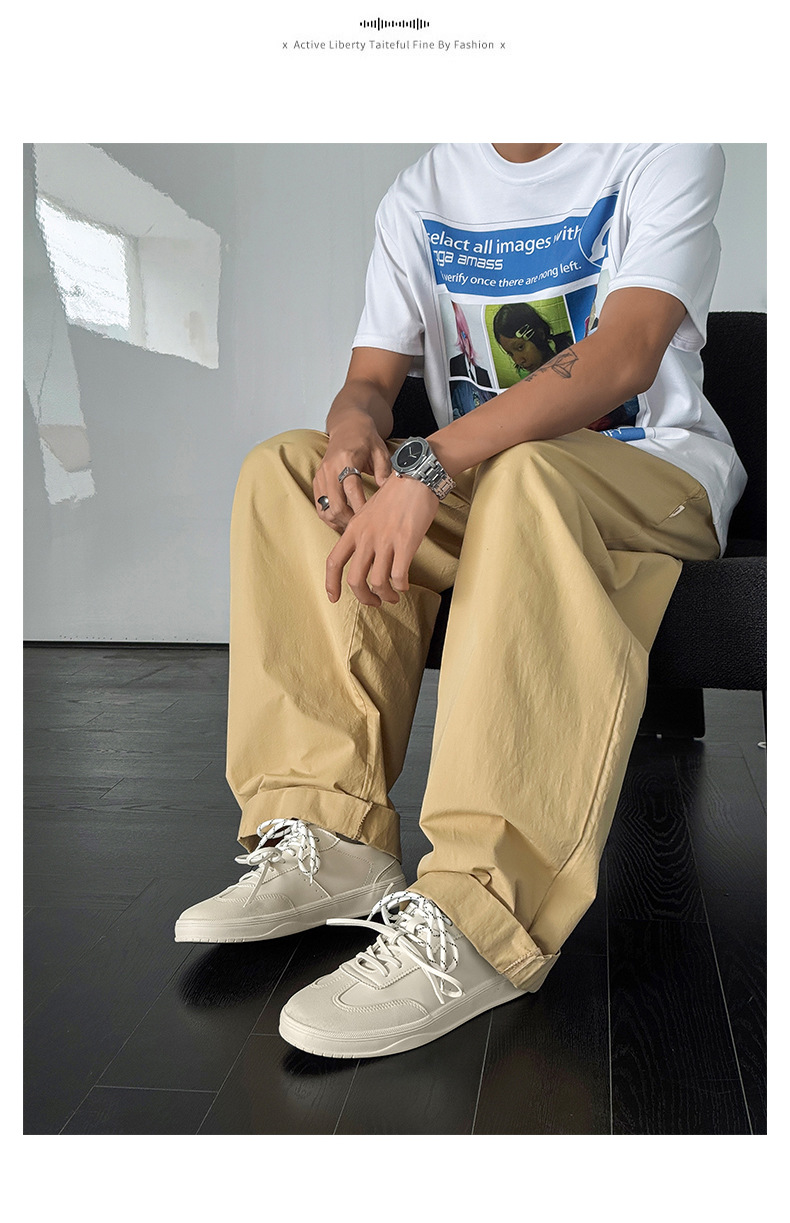 Men's Retro Suede Casual Sneakers with Double Laces