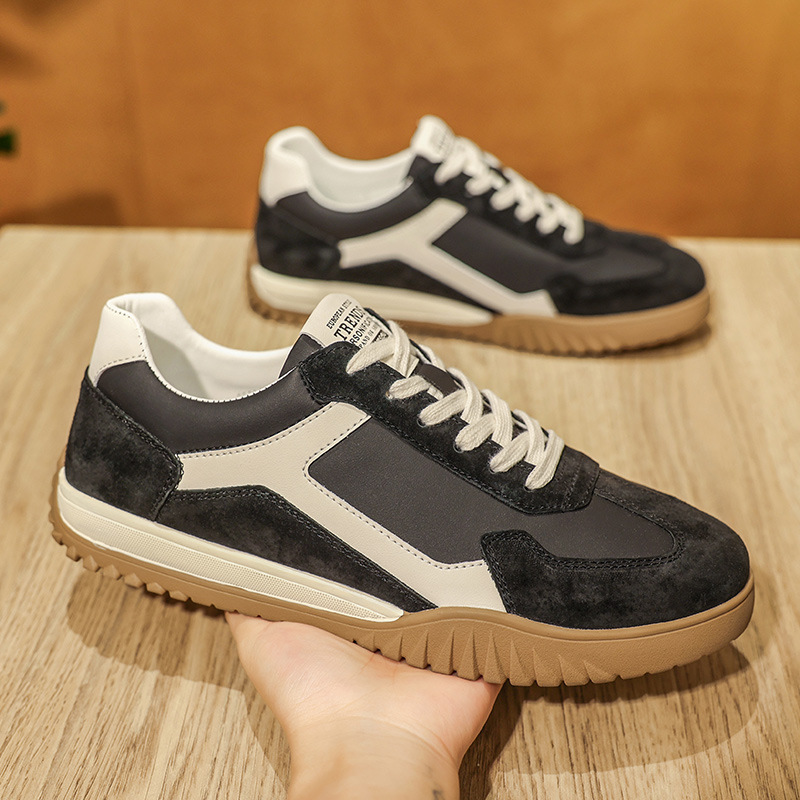 Retro-Sneaker für Herren mit niedrigem Schaft, Wildledereinsätzen und Gummisohle 2