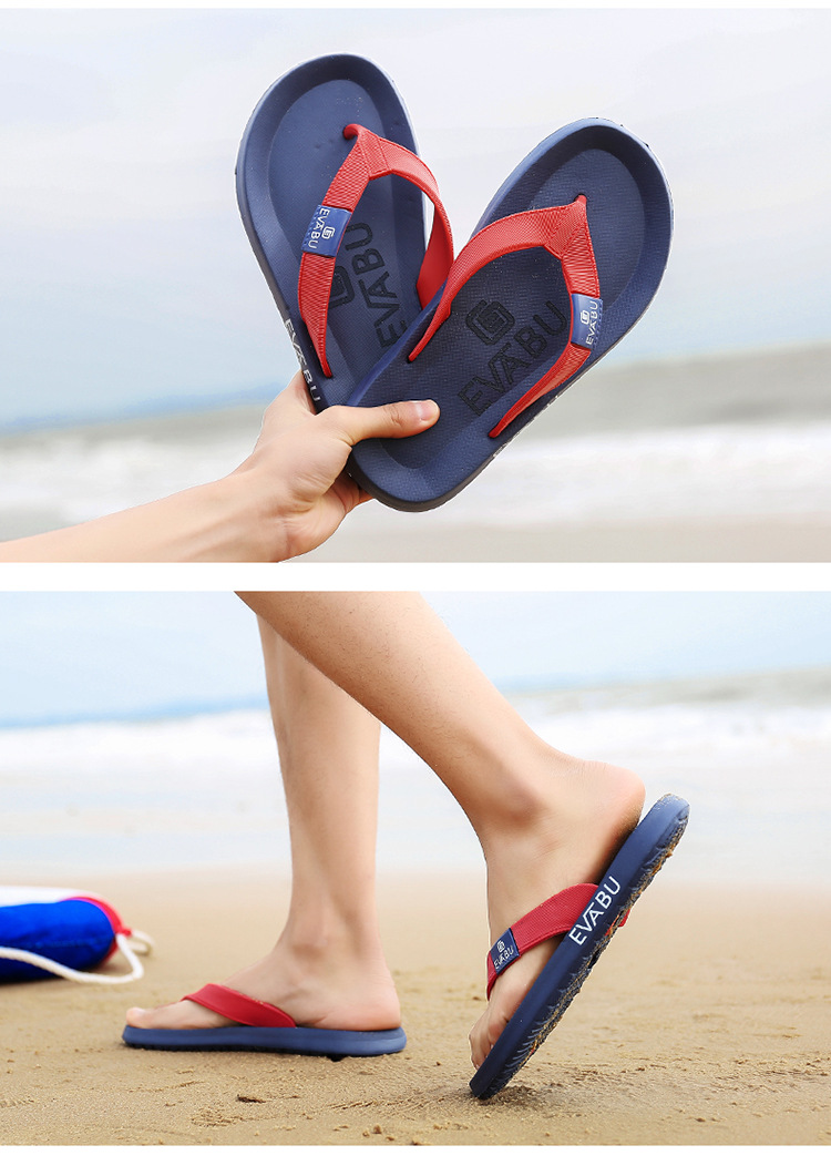 Men's Lightweight Beach Flip Flops Sporty Thong Sandals