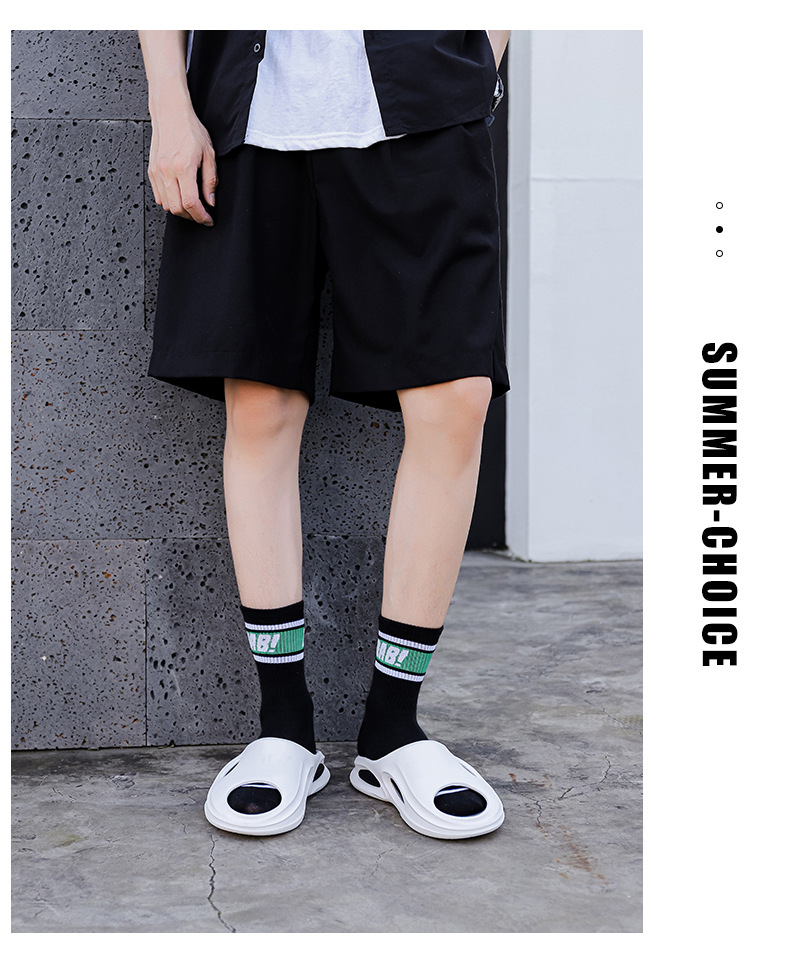 Men's Sporty Foam Slide Slippers with Contrast Sole