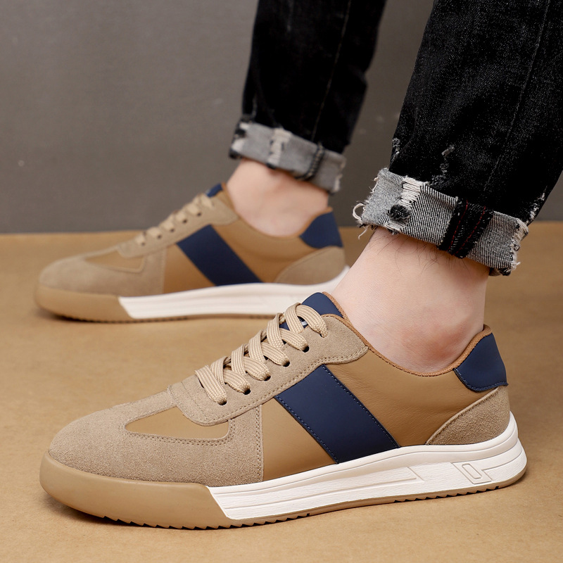 Men's Color-Block Casual Sneakers with Suede Panels 5