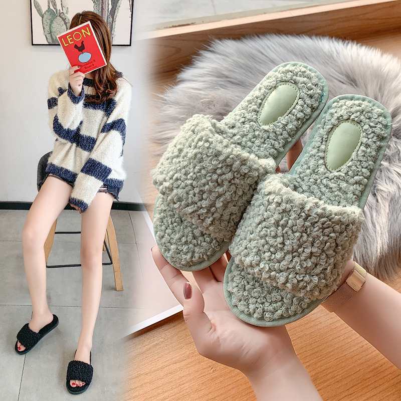 Dames slippers van pluizig teddyfleece 3