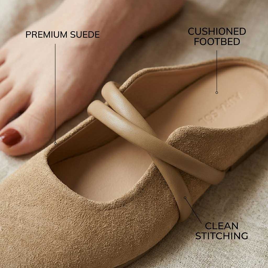 Elegante suède mules voor dames vintage retro instapslippers_voghion.com