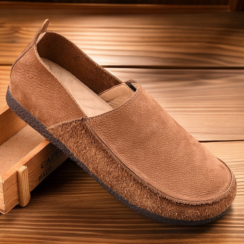 Chaussures décontractées minimalistes en cuir pour hommes