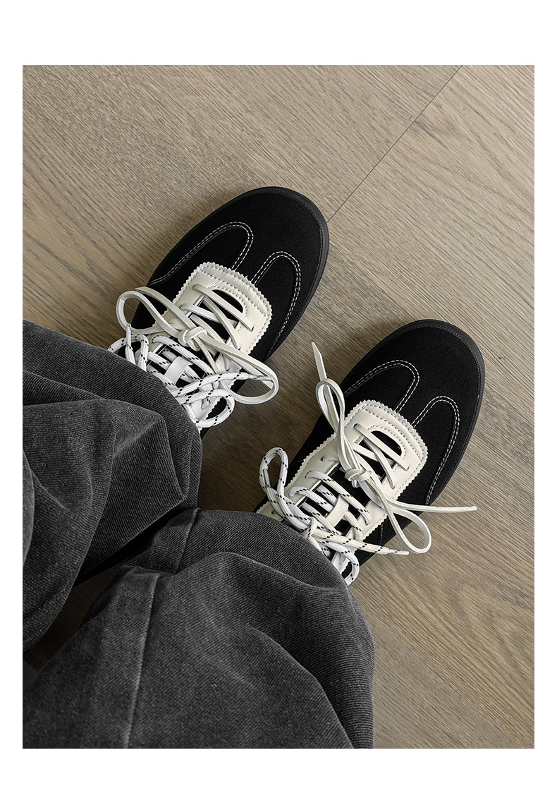 Men's Retro Suede Casual Sneakers with Double Laces