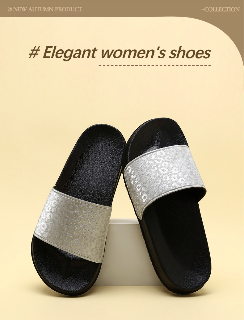 Damen-Slipper mit Leopardenmuster