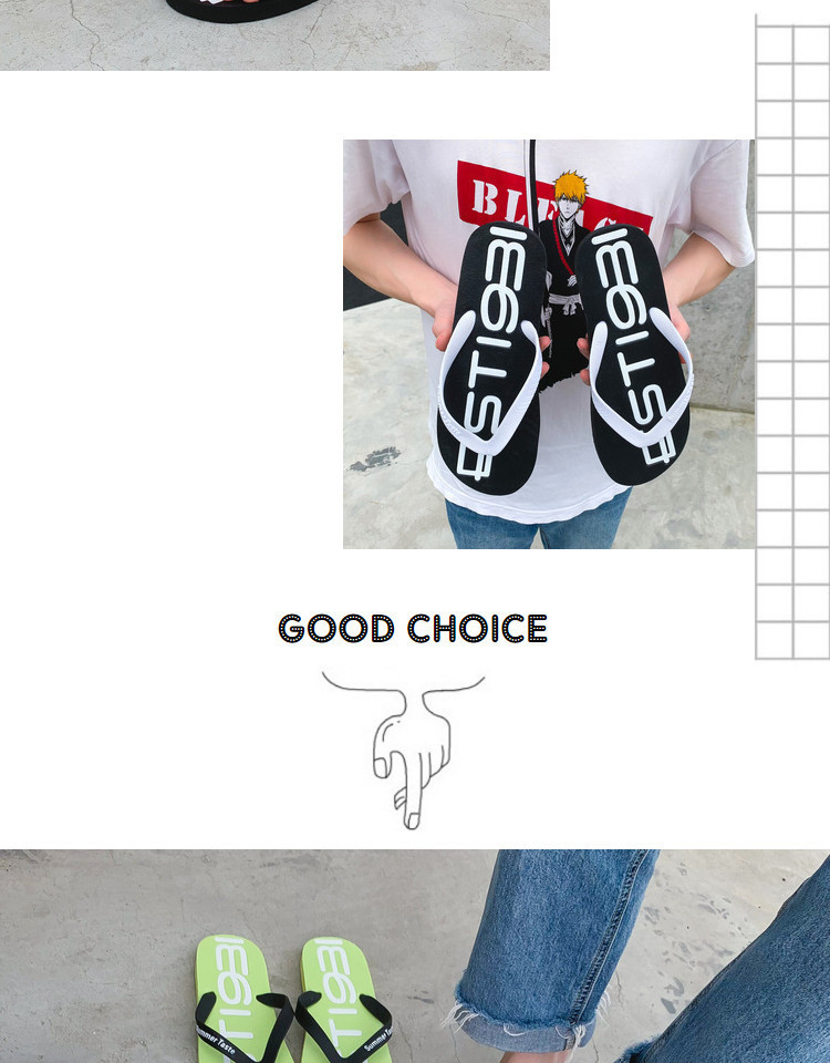 Unisex Summer Beach Flip Flops with Graphic Print