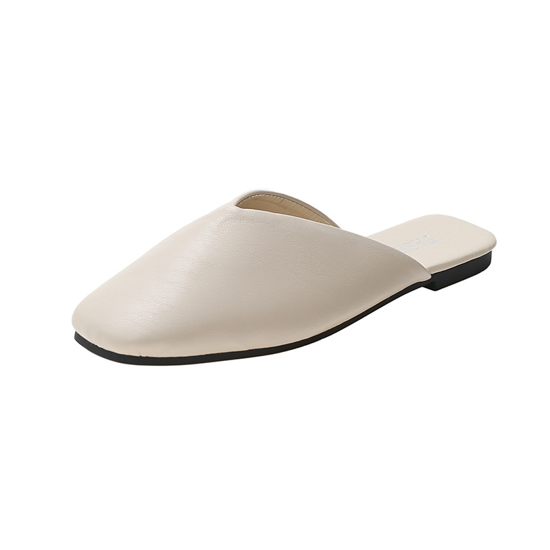 Ciabatte basse minimaliste da donna con punta quadrata 5