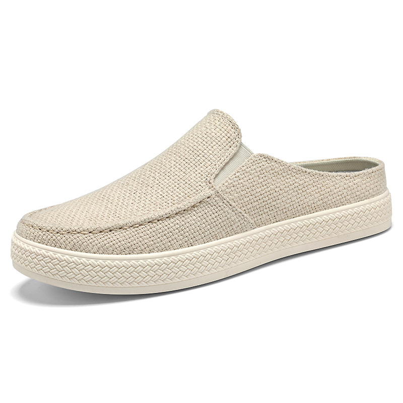 Men's Casual Slip-On Mules Backless Canvas Loafers 7