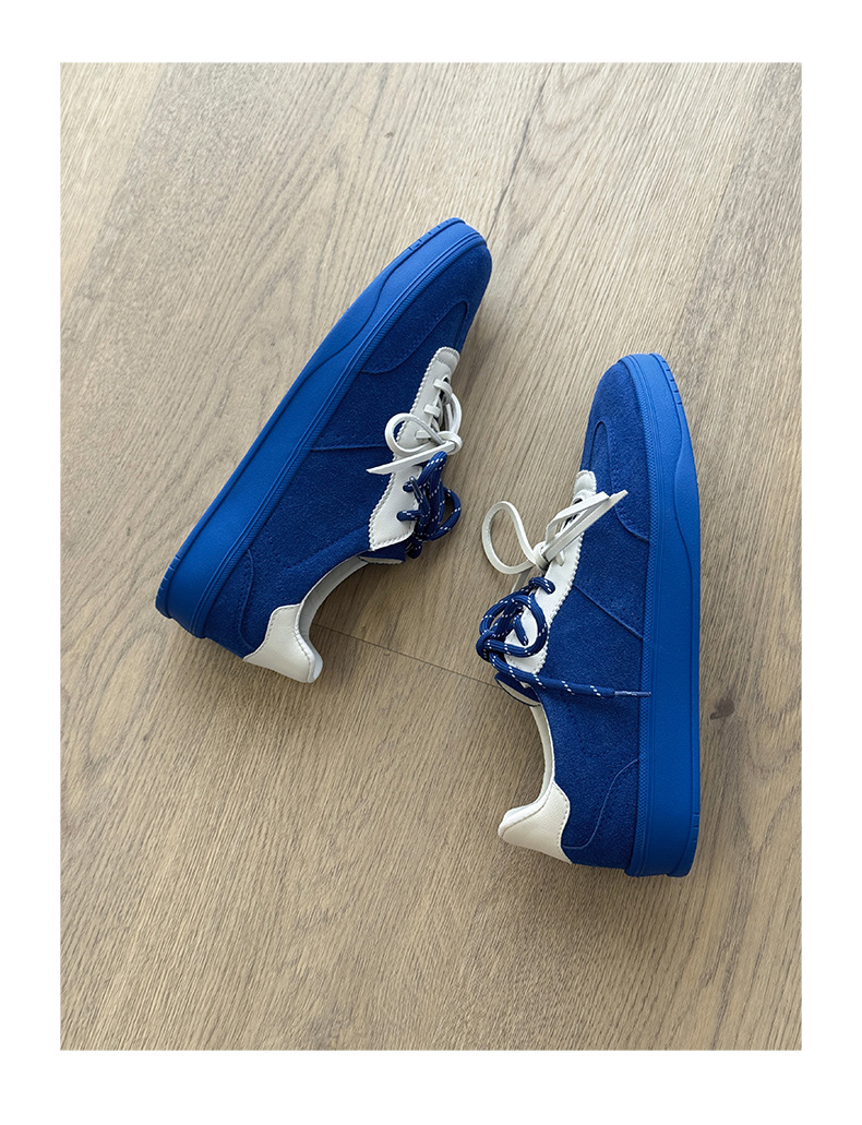 Men's Retro Suede Casual Sneakers with Double Laces