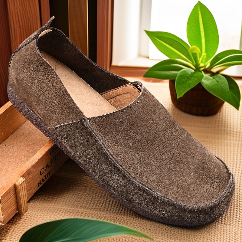 Chaussures décontractées minimalistes en cuir pour hommes