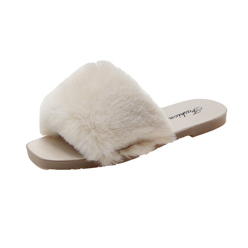 Pantuflas de mujer con suave pelo sintético