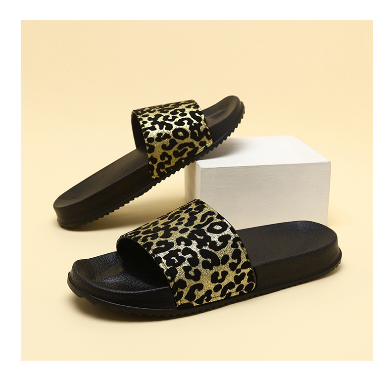 Damen-Slipper mit Leopardenmuster