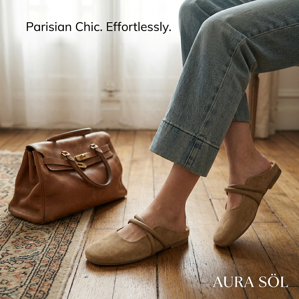 Elegante suède mules voor dames vintage retro instapslippers_voghion.com