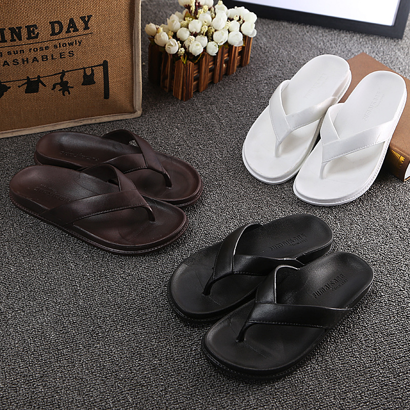 Unisex Flat Leather Thong Sandals 2