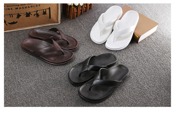 Unisex Flat Leather Thong Sandals