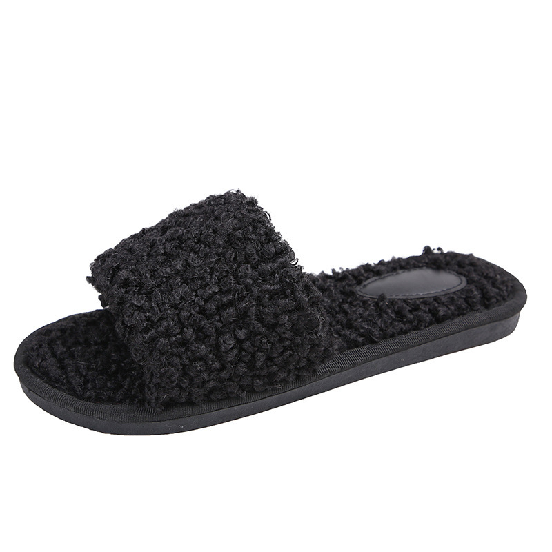 Dames slippers van pluizig teddyfleece 6