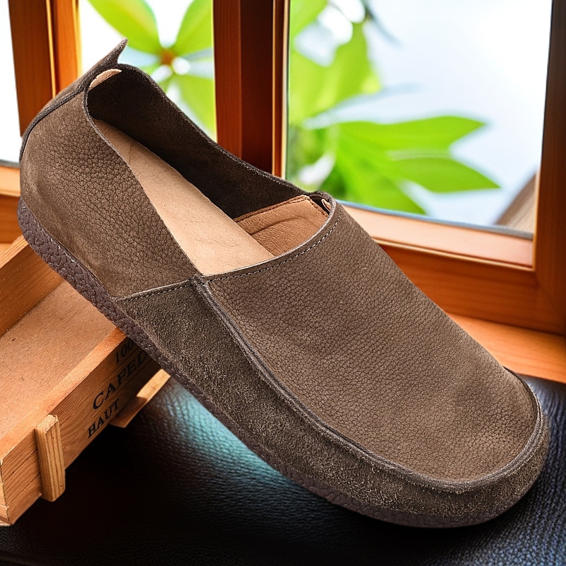 Chaussures décontractées minimalistes en cuir pour hommes