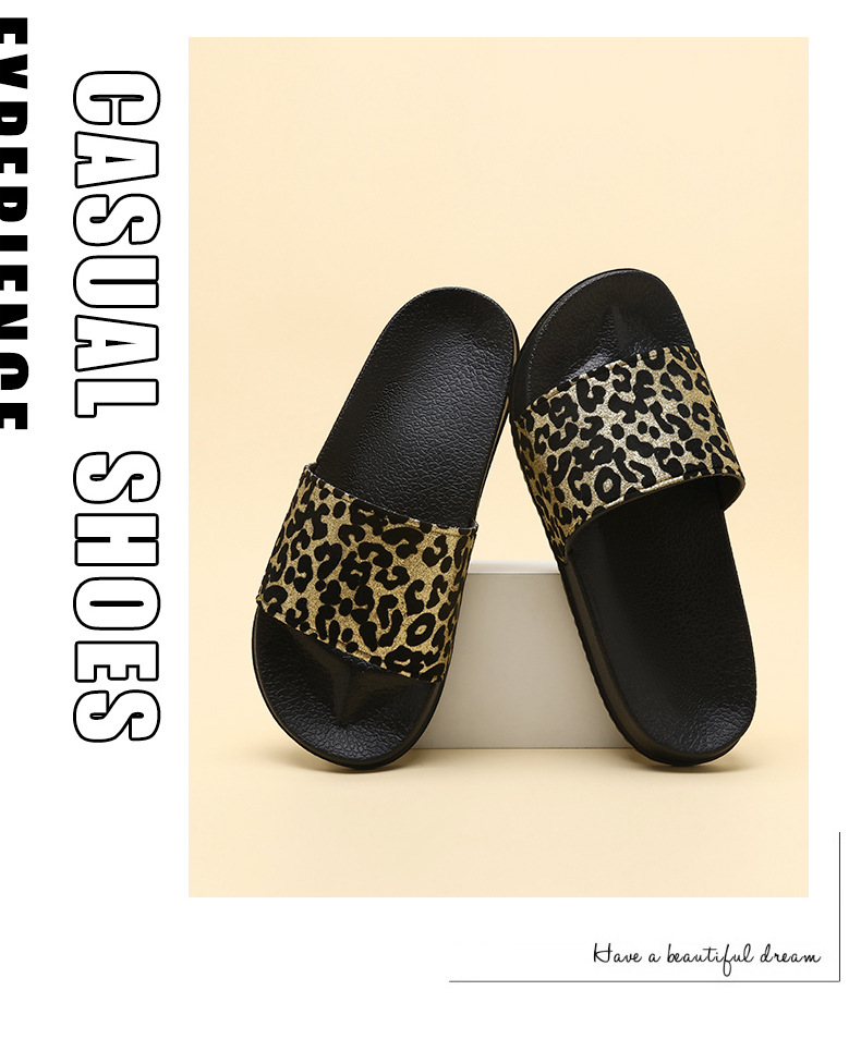 Damen-Slipper mit Leopardenmuster
