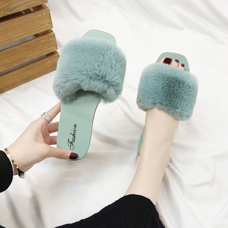 Pantuflas de mujer con suave pelo sintético 7