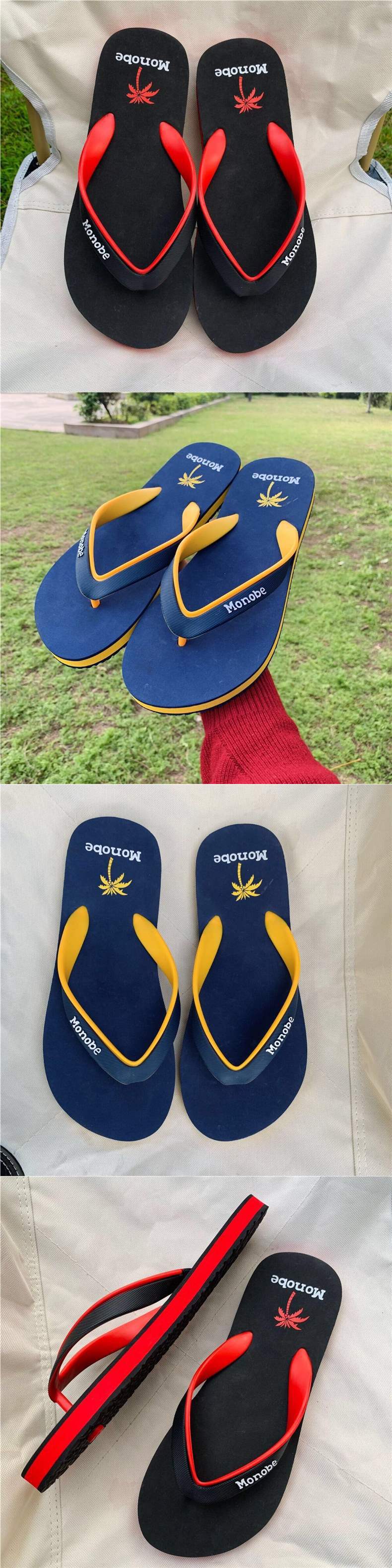 Unisex-Strand-Flip-Flops mit Palmenmuster