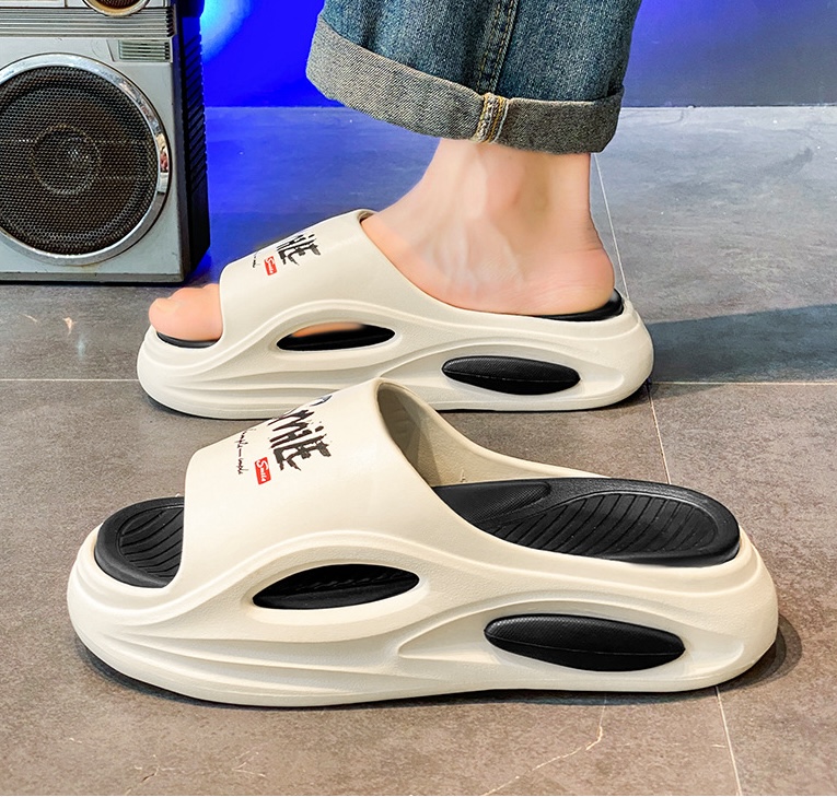 Unisex-Slipper mit dicker Sohle und Smiley-Print