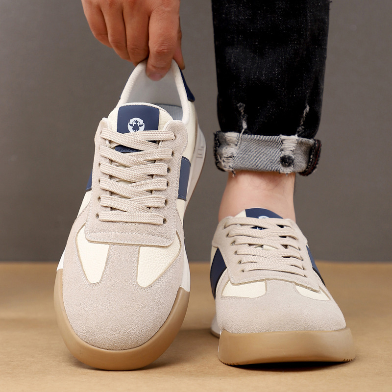Men's Color-Block Casual Sneakers with Suede Panels 4