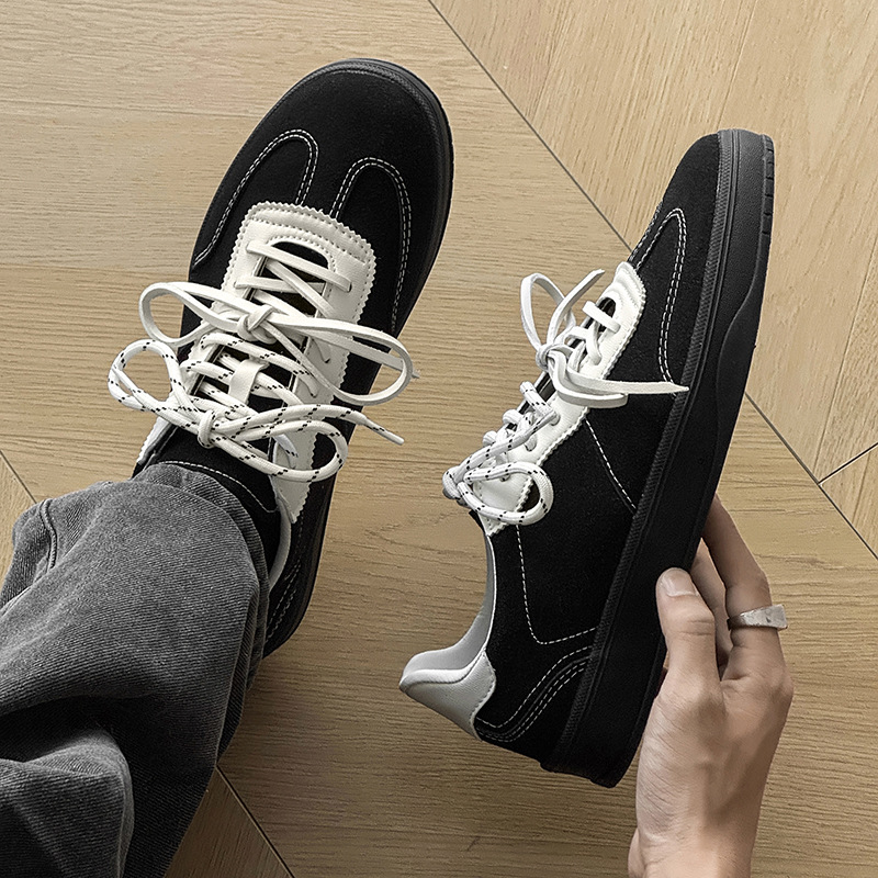 Men's Retro Suede Casual Sneakers with Double Laces 3