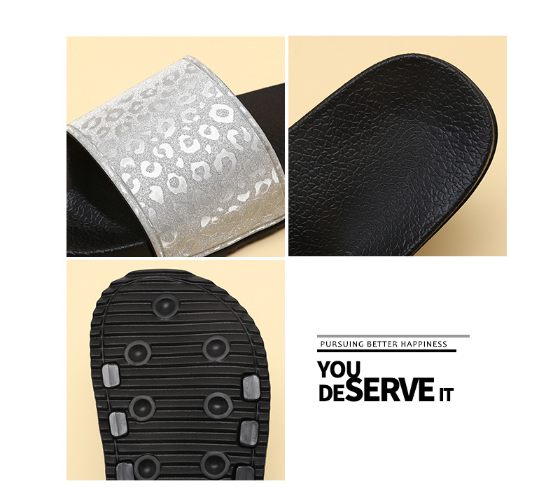 Damen-Slipper mit Leopardenmuster