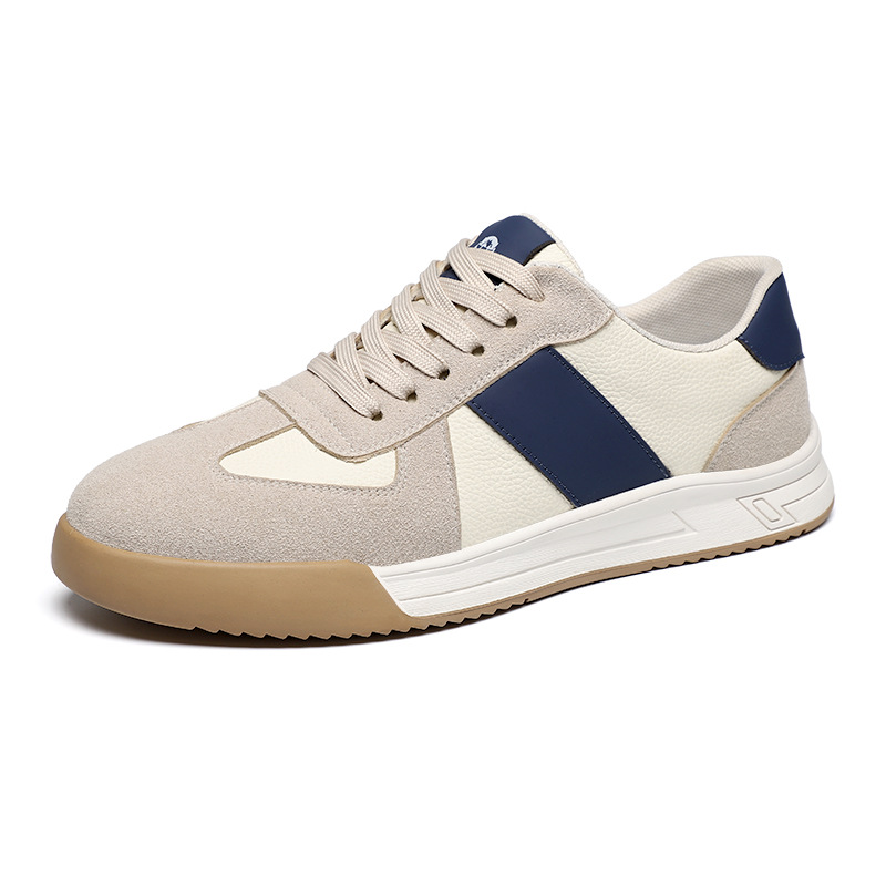 Men's Color-Block Casual Sneakers with Suede Panels