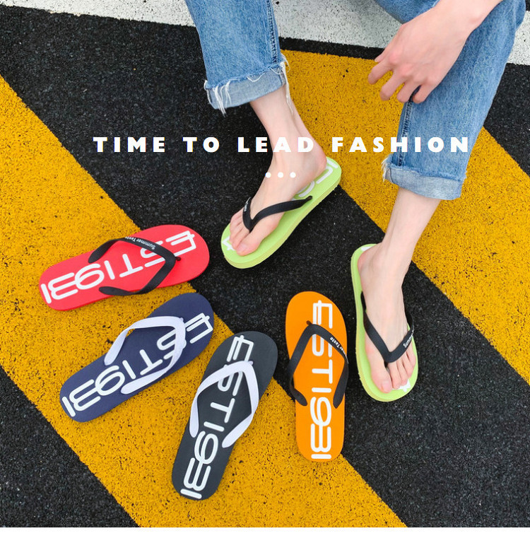 Unisex Summer Beach Flip Flops with Graphic Print
