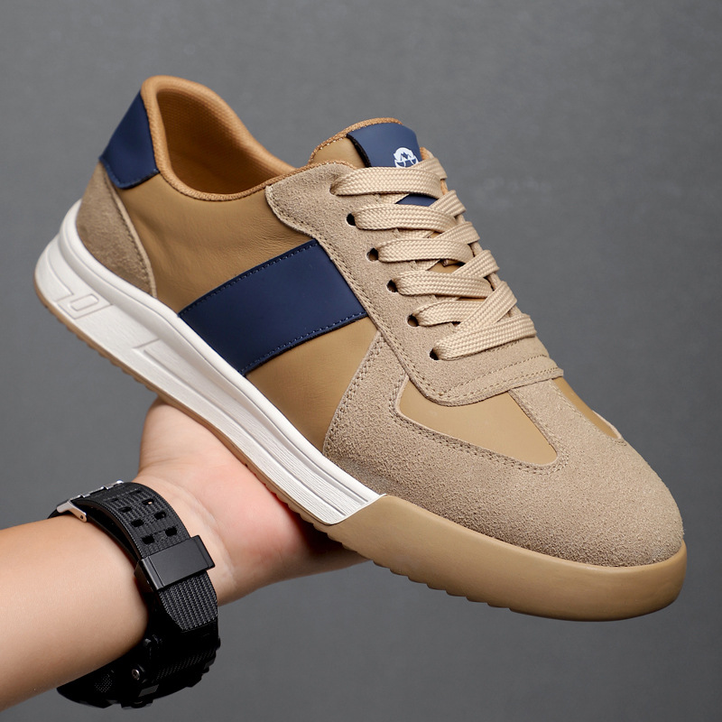 Men's Color-Block Casual Sneakers with Suede Panels 3