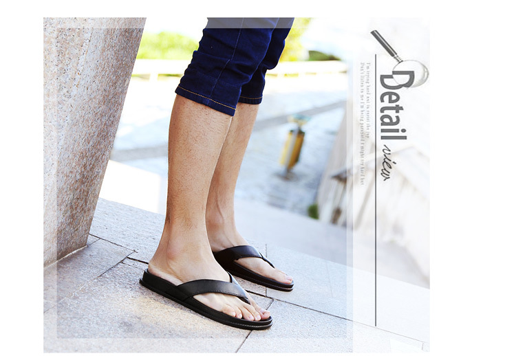 Unisex Flat Leather Thong Sandals